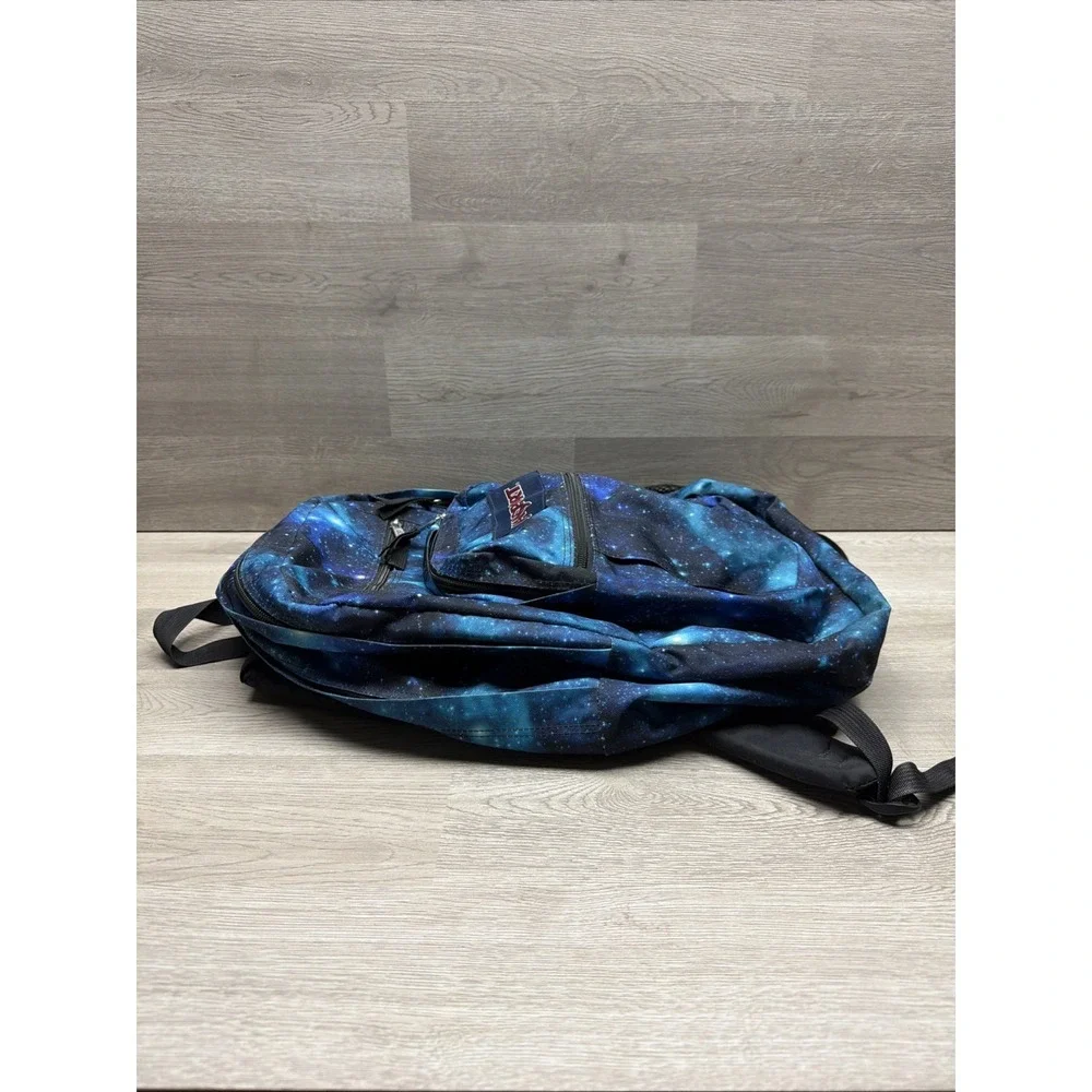 JanSport XL Big Student Laptop Backpack Cosmic Galaxy Blue Cyberspace Dimensions